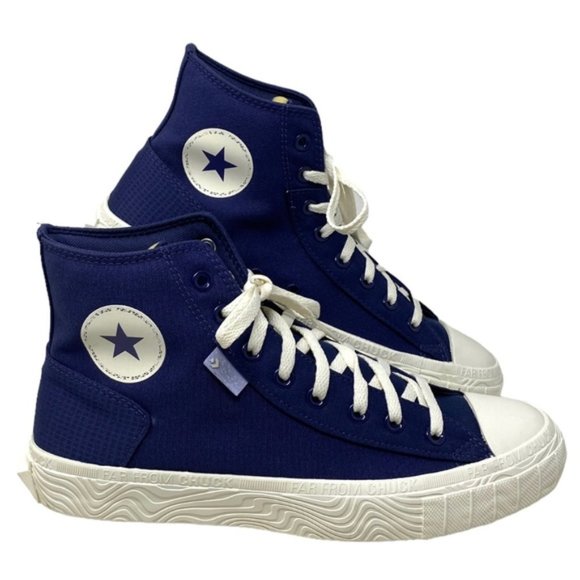 Converse Chuck Taylor High Canvas Navy White Sneakers Skate Men's Custom A04529C - Picture 1 of 9